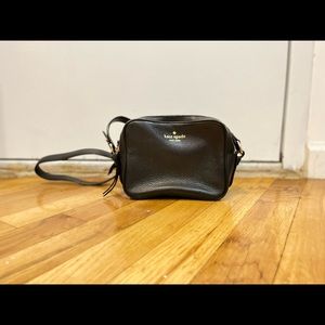 Kate Spade black leather crossbody bag